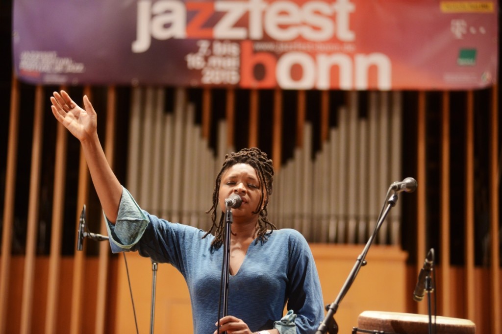 Lizz wright am 9. Mai 2015 in der Aula der Uni Bonn. FOTO: Jazzfest Bonn